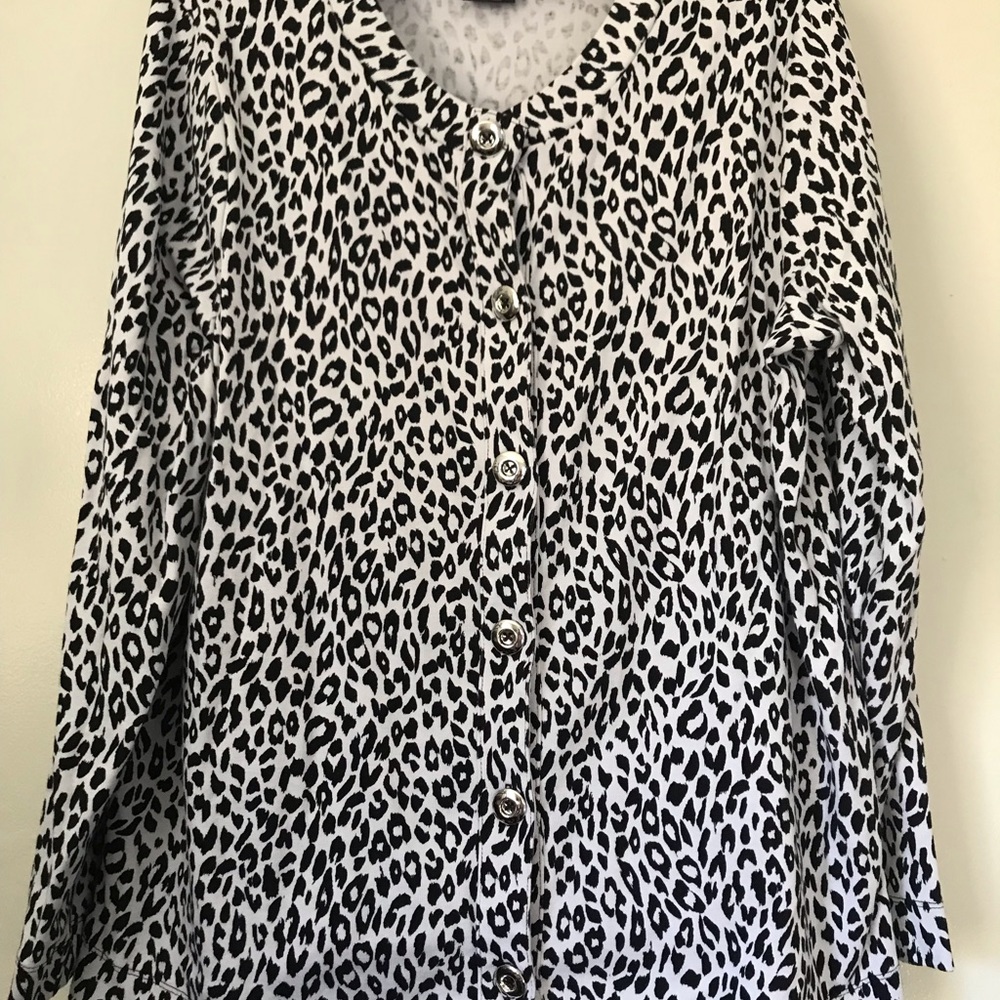 Animal print cardigan